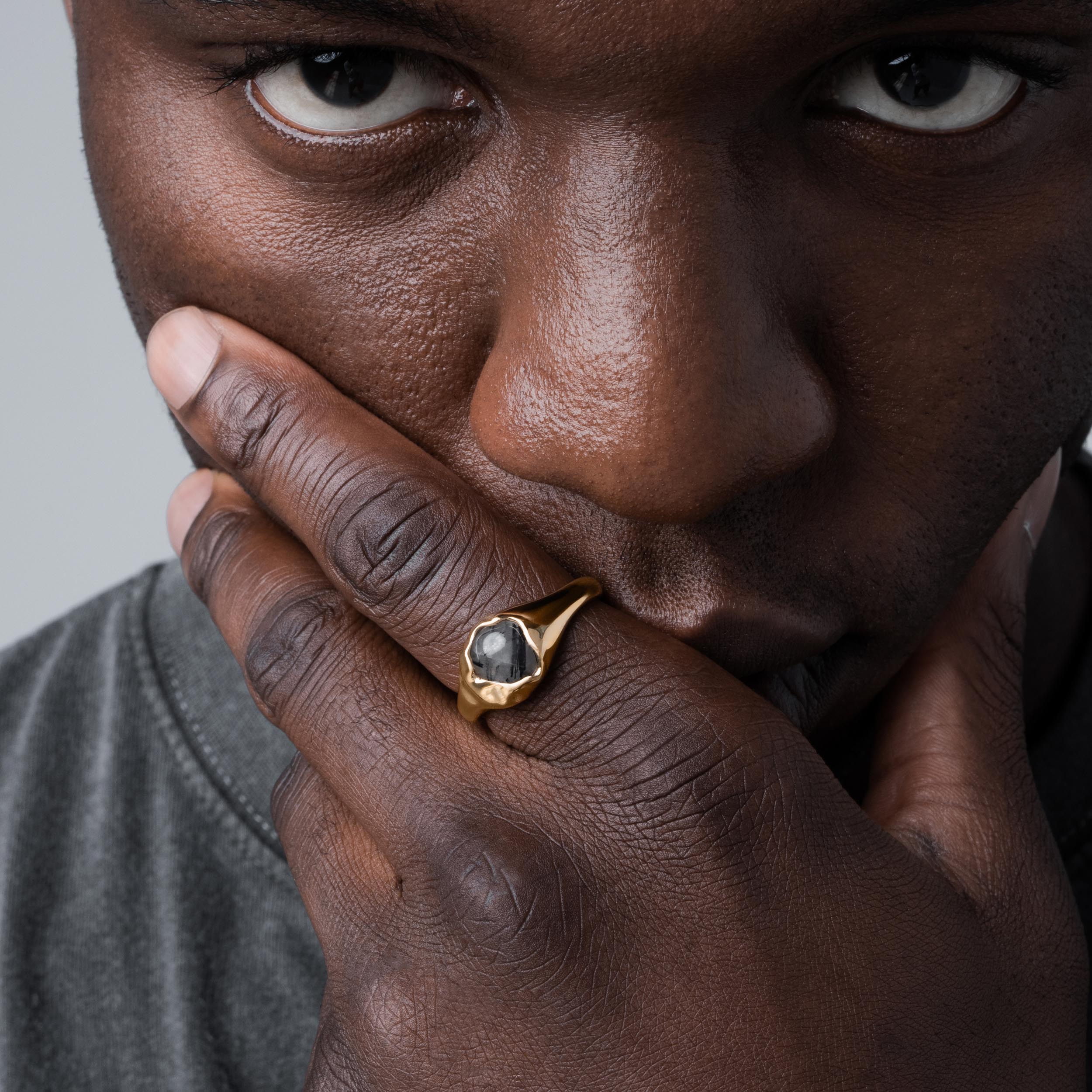Men's Vintage Steel Ring