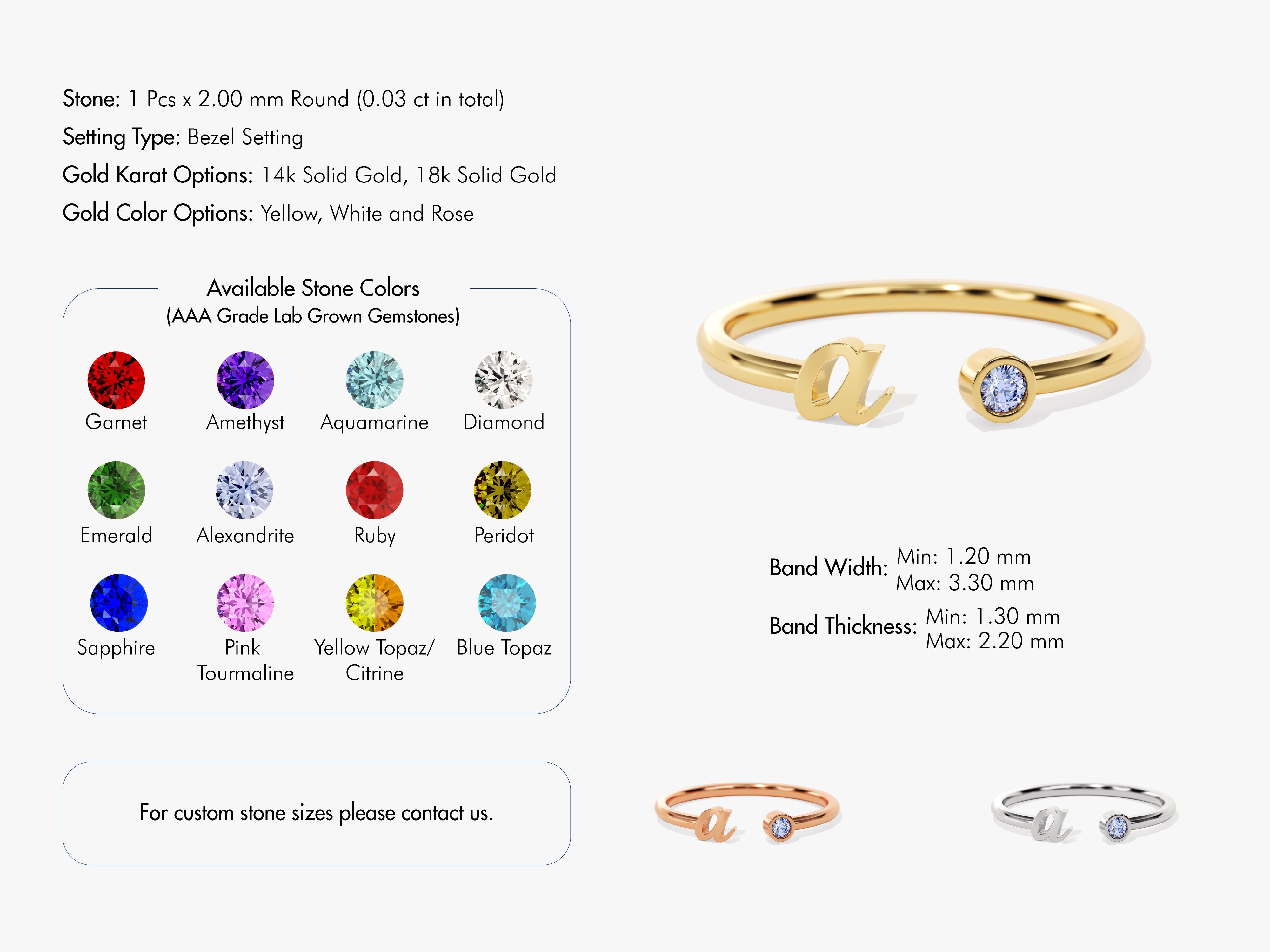 Personalized Alexandrite Birthstone Ring