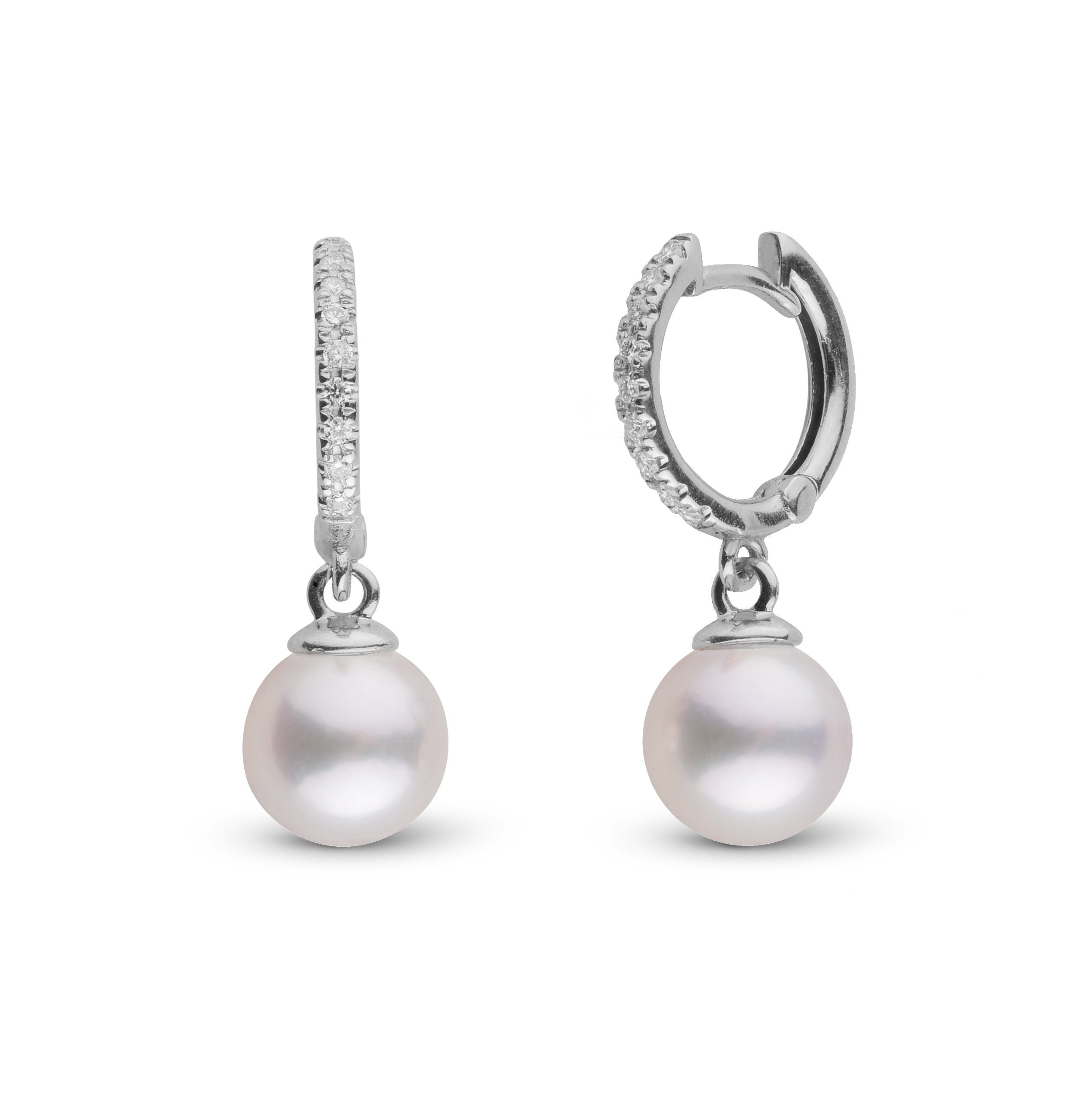 Elegant Pearl Hoop Earrings