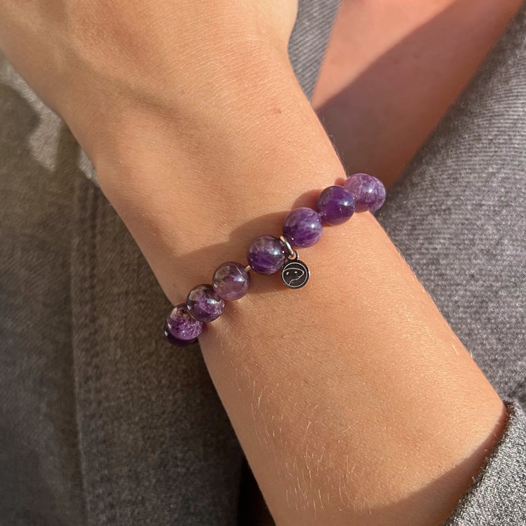 Tranquil Amethyst Charm Bracelet
