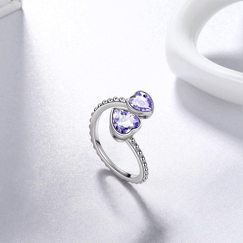 June Alexandrite Heart Ring