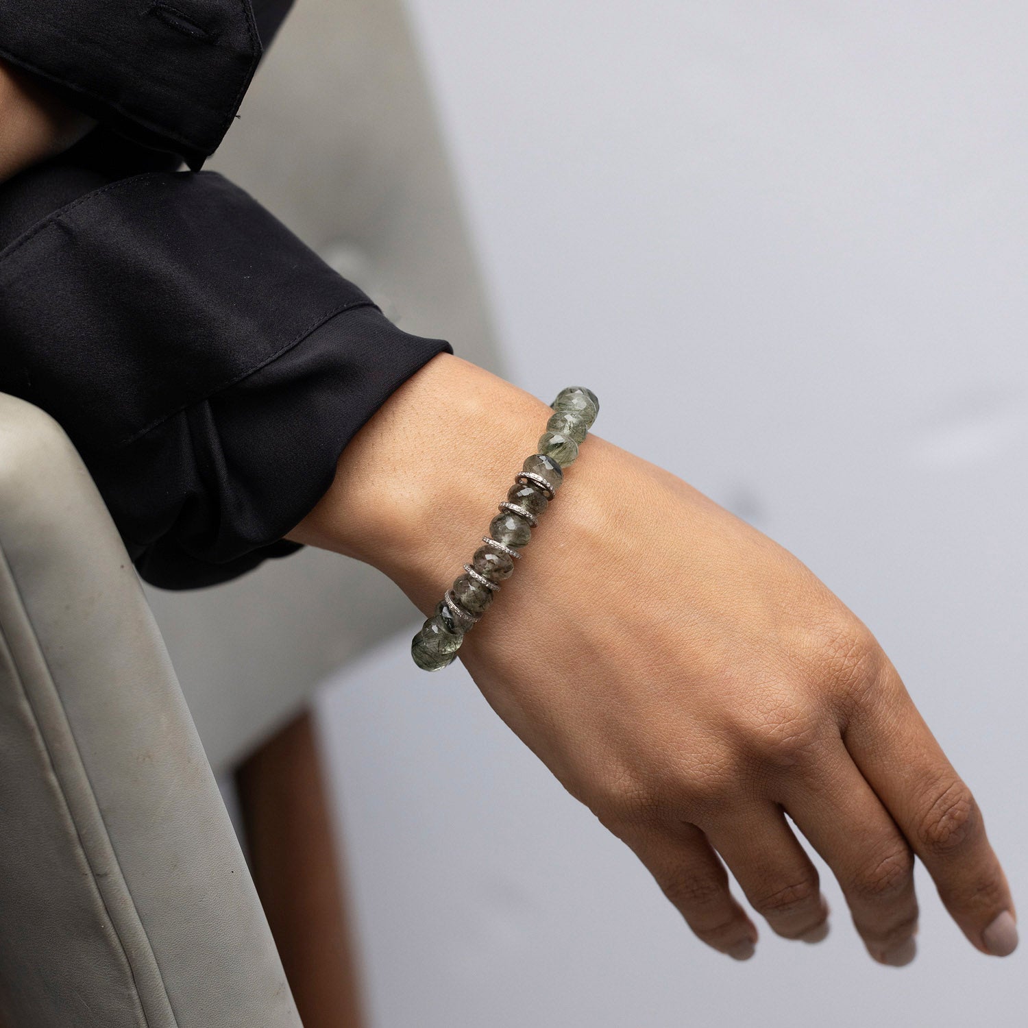 Green Rutile Quartz Bracelet
