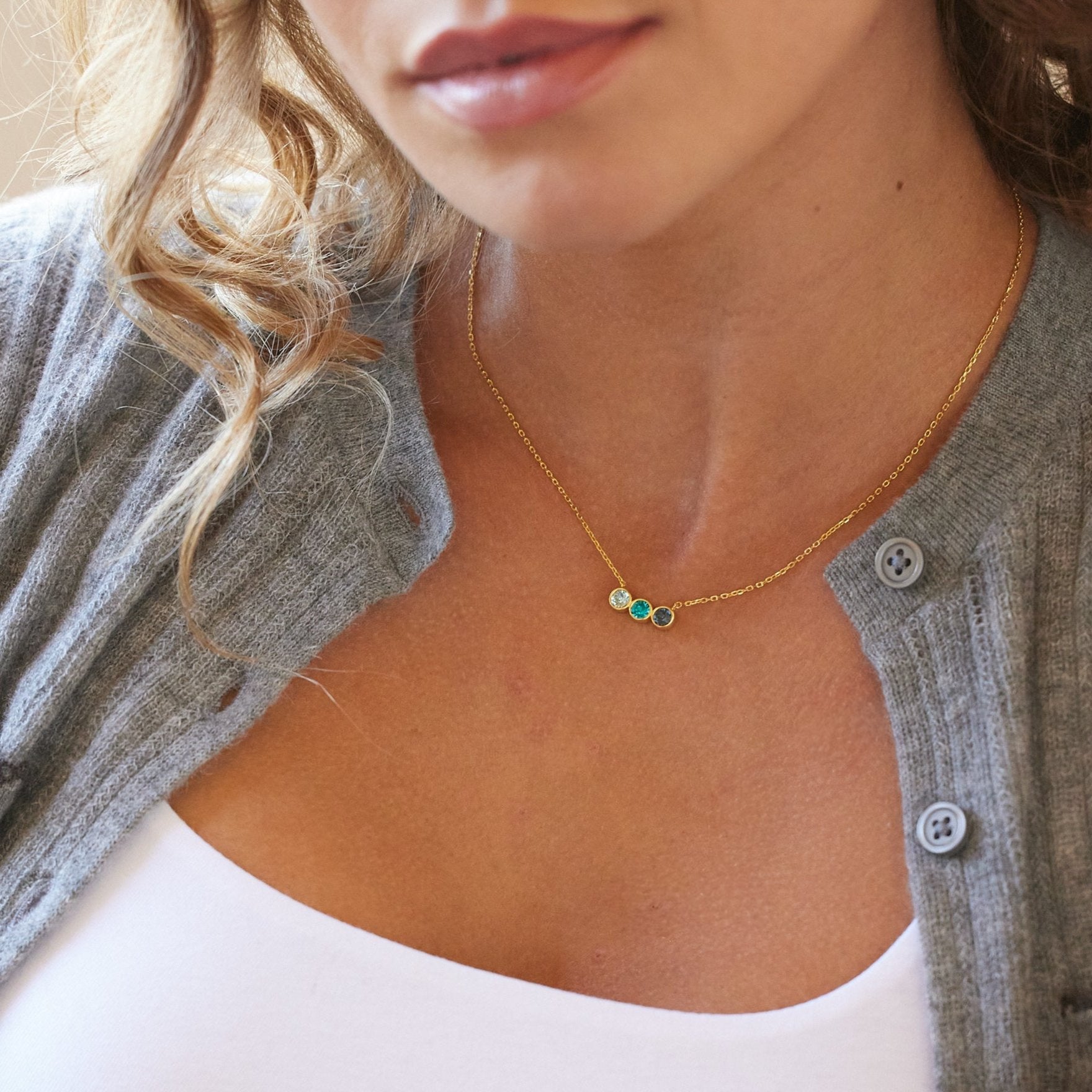 Golden Harmony Birthstone Necklace