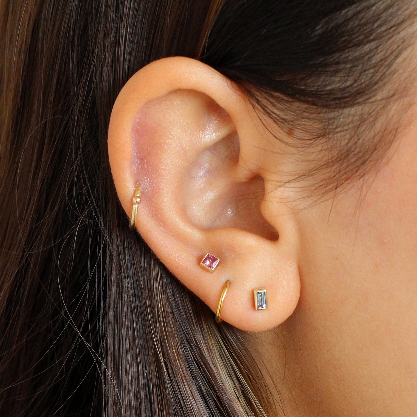 Lucky Emerald Shine Studs