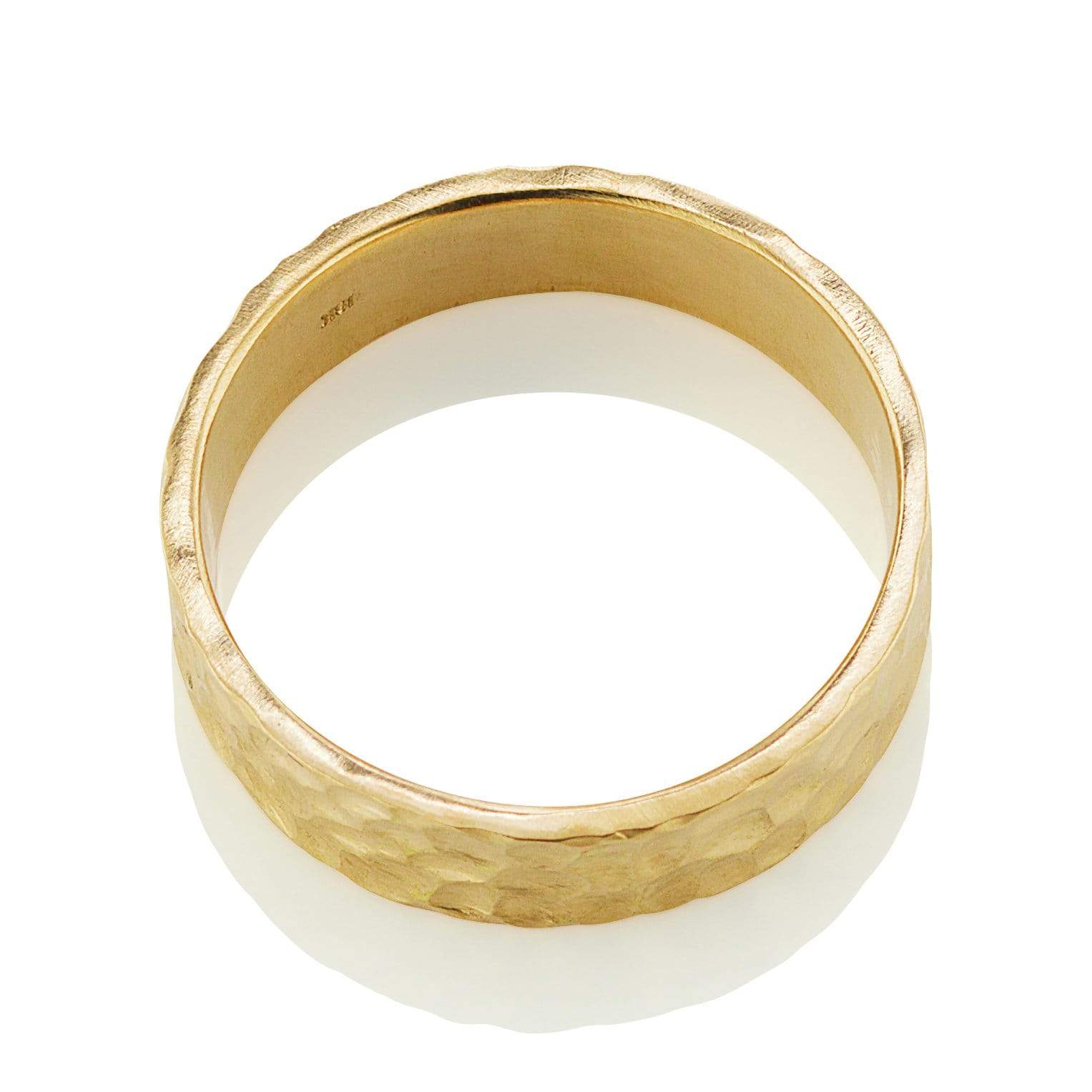 Men's Vintage Gold Hammered Band
