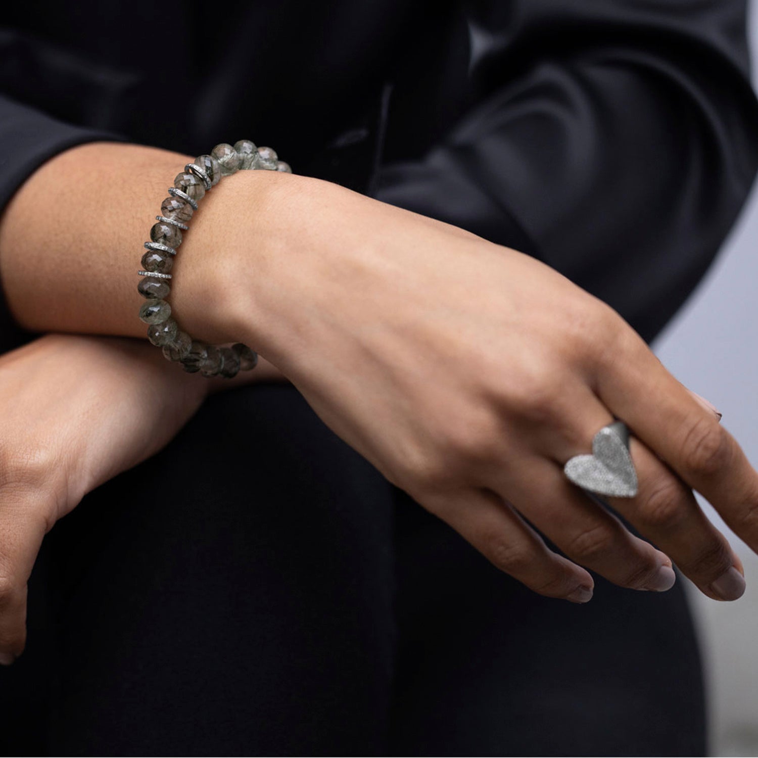 Green Rutile Quartz Bracelet