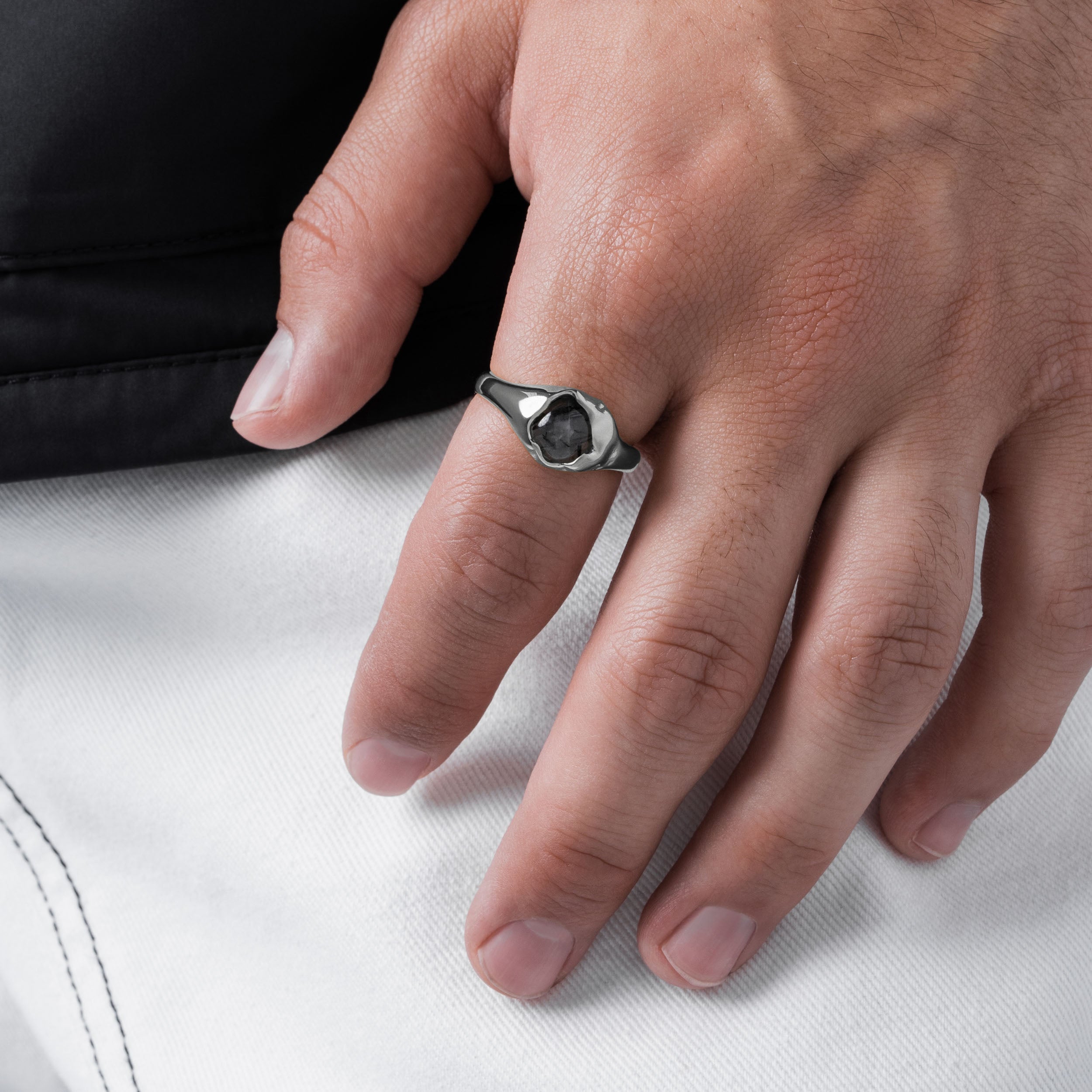 Men's Vintage Steel Ring