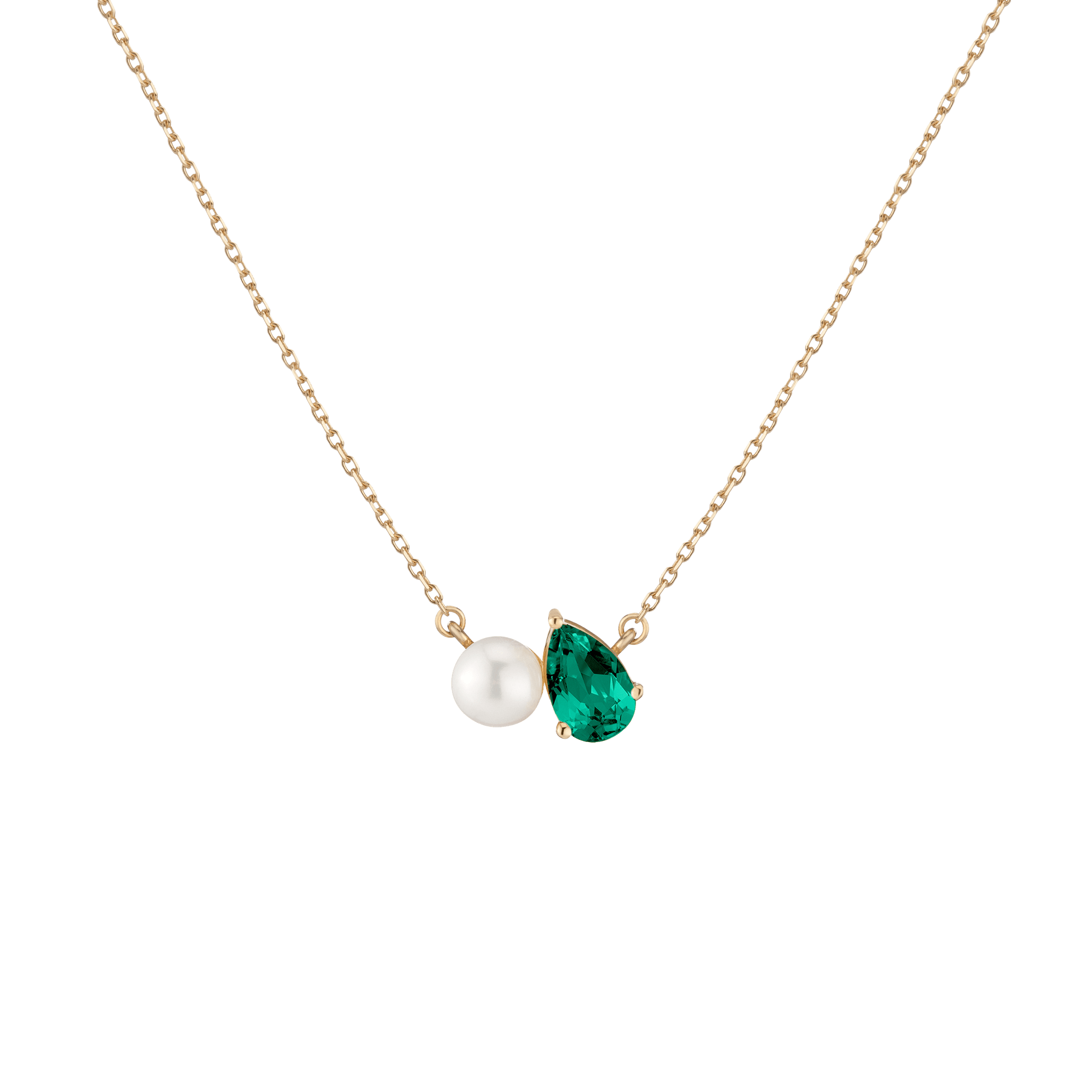 Duo Charm Birthstone Necklace