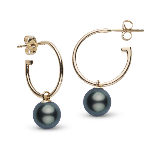 Eternal Tahitian Pearl Hoop Earrings