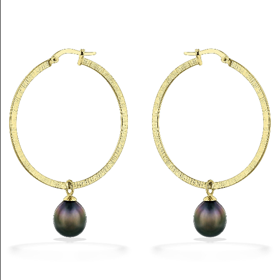 Dreamy Tahitian Pearl Hoops