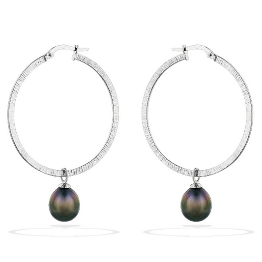 Dreamy Tahitian Pearl Hoops