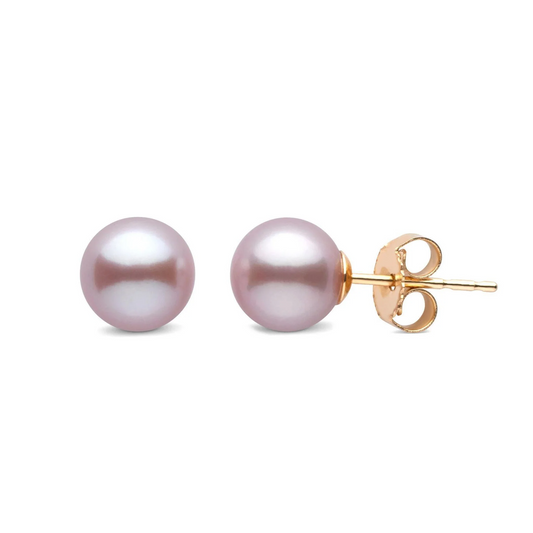 Men's Pink Pearl Earrings