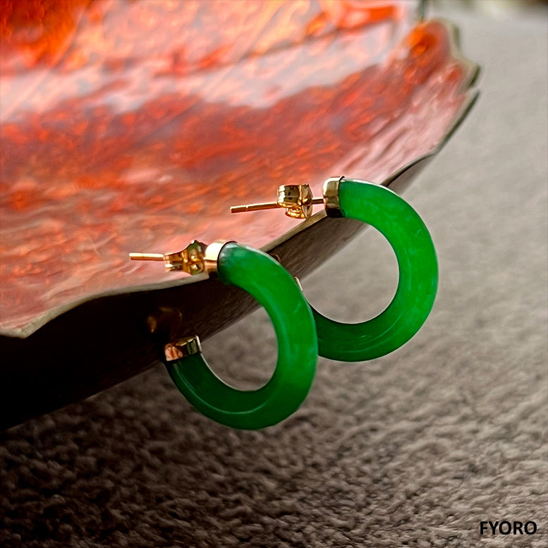 Timeless Jade Hoops