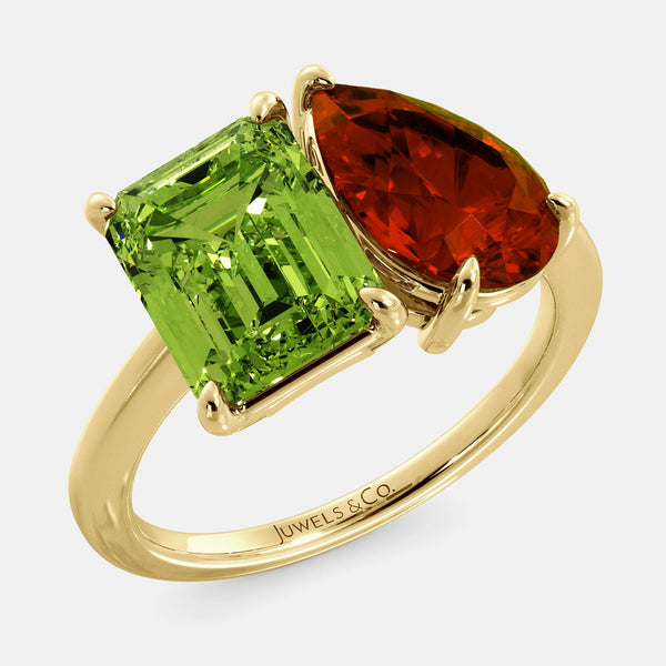 August Peridot Birthstone Ring