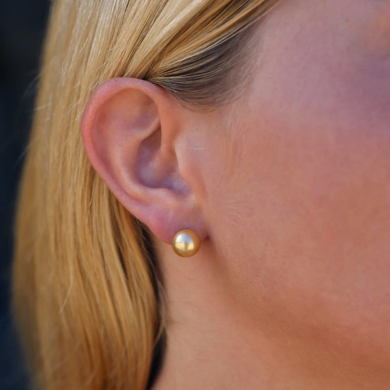 Golden Pearl Earrings