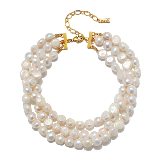 Halo Pearl Choker Collar