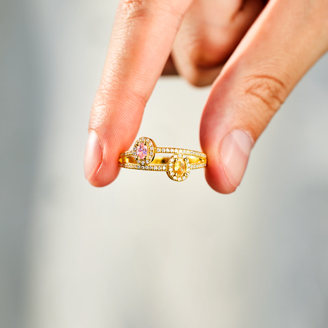 Heartfelt Two Tones Ring