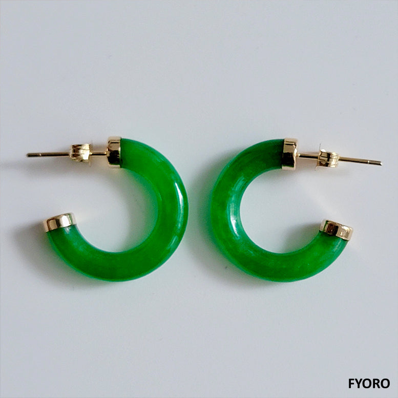 Timeless Jade Hoops