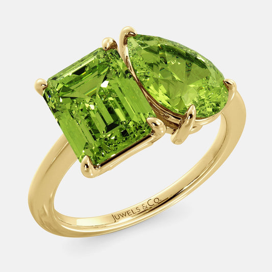 August Peridot Birthstone Ring