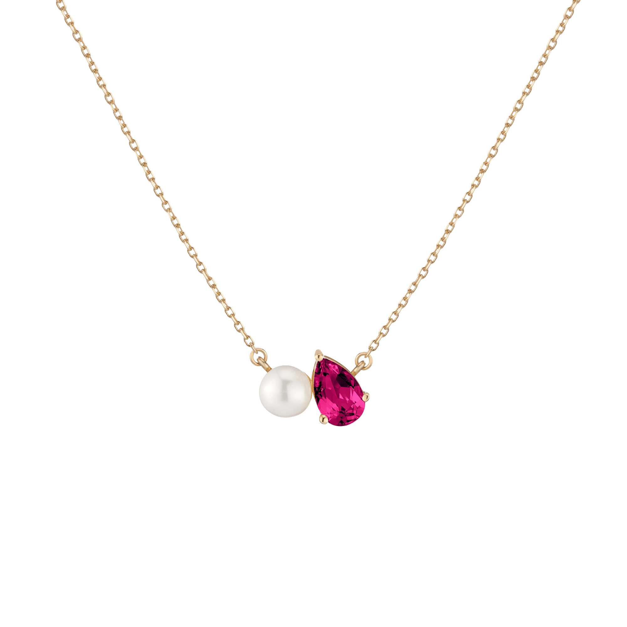 Duo Charm Birthstone Necklace