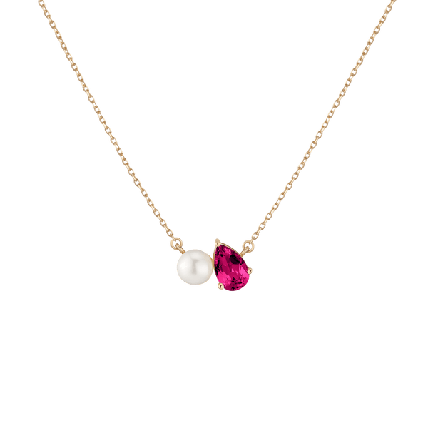 Duo Charm Birthstone Necklace