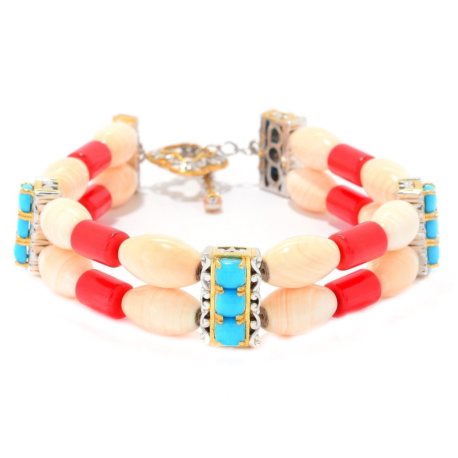 Red/White Turquoise Bracelet