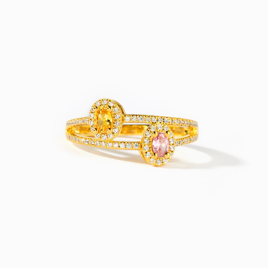 Heartfelt Two Tones Ring