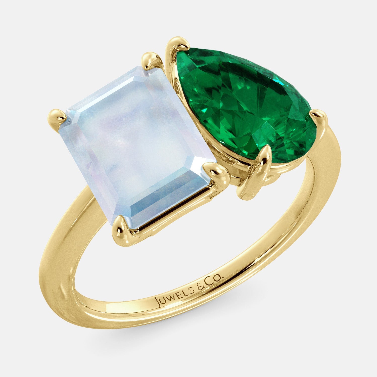 June Birthstone Charm Ring