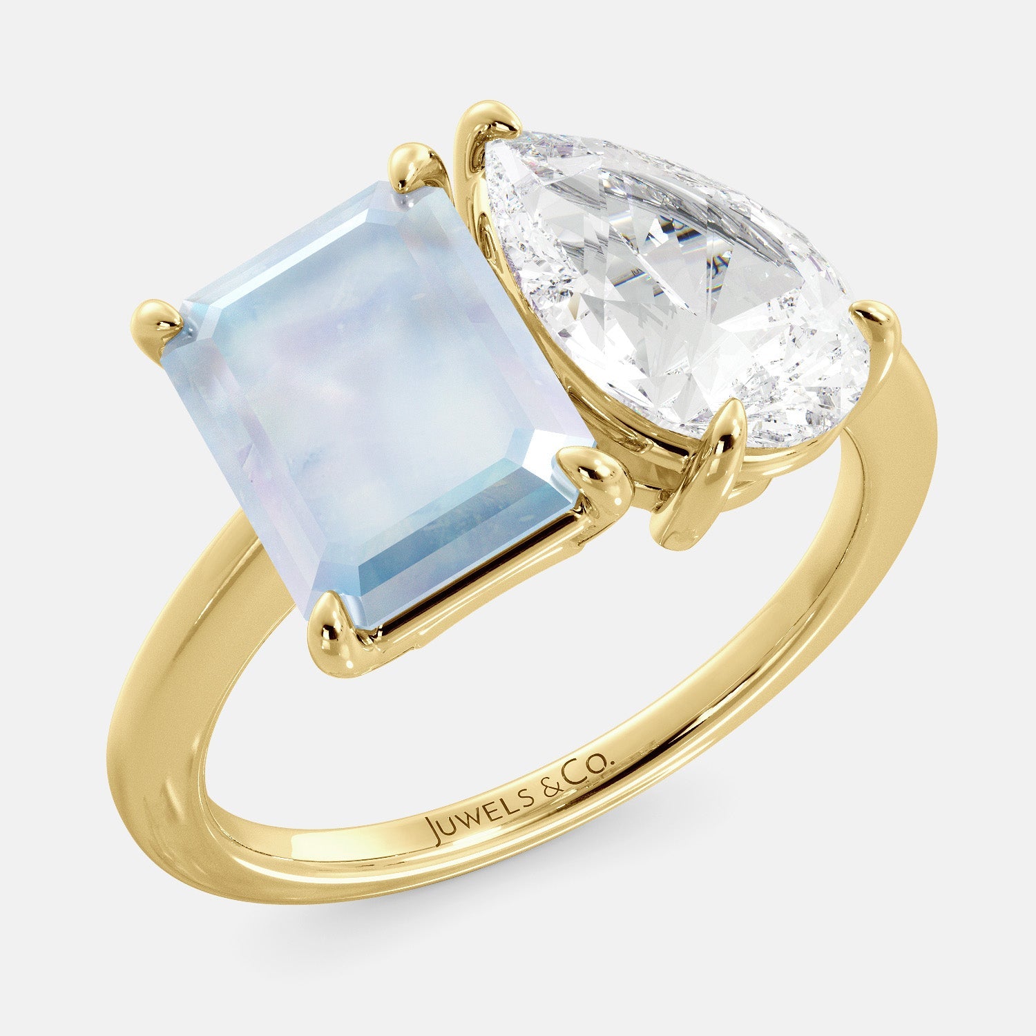 June Birthstone Charm Ring