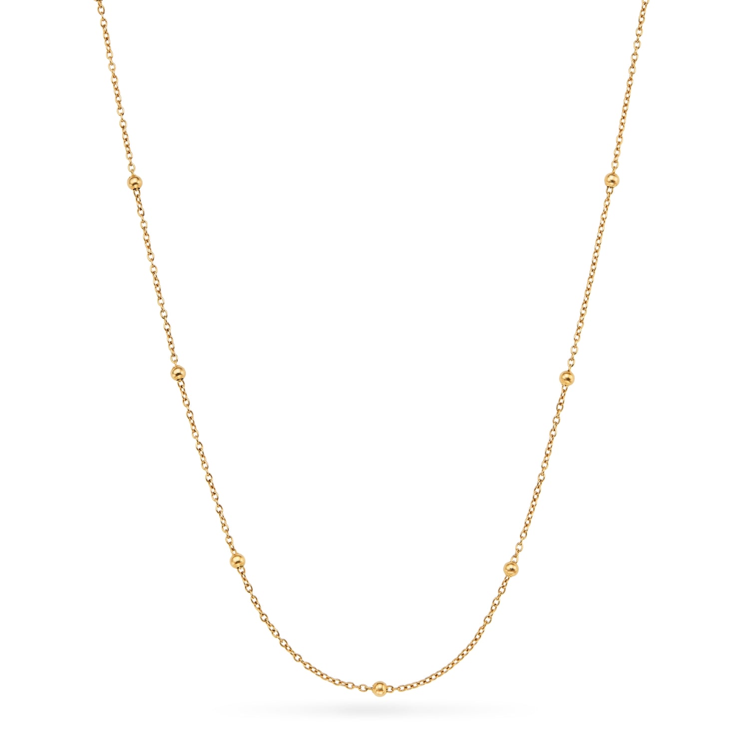 Golden Initial Pearl Necklace