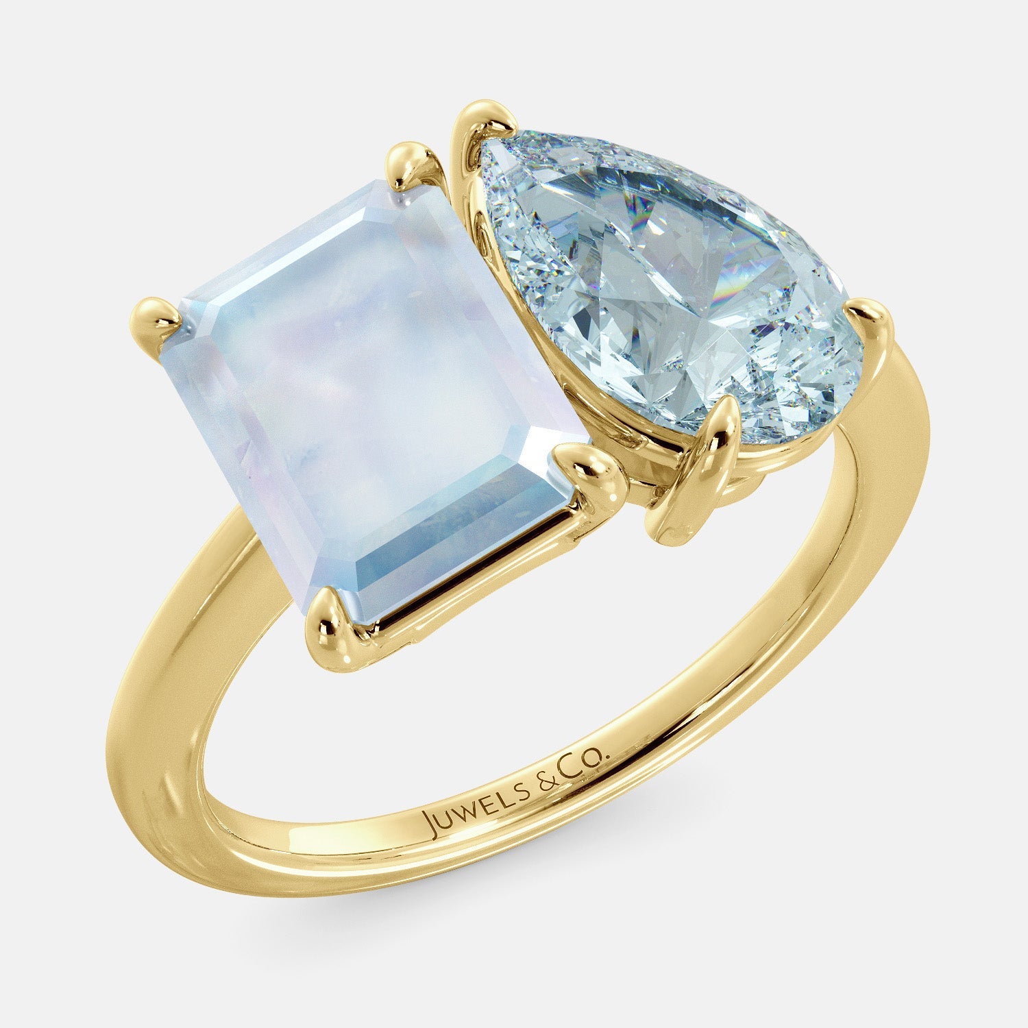 June Birthstone Charm Ring