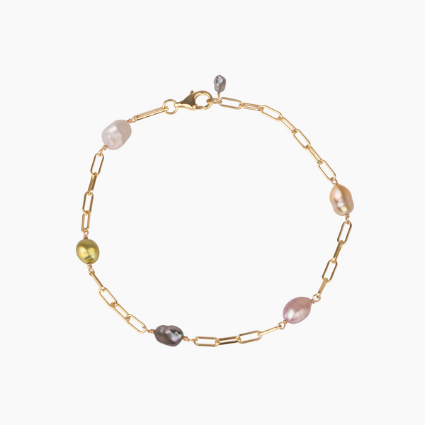 Two-Tone Keshi Pearl Bracelet