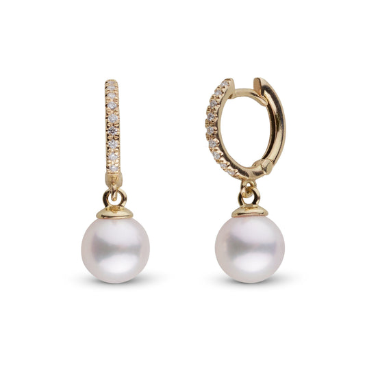 Elegant Pearl Hoop Earrings