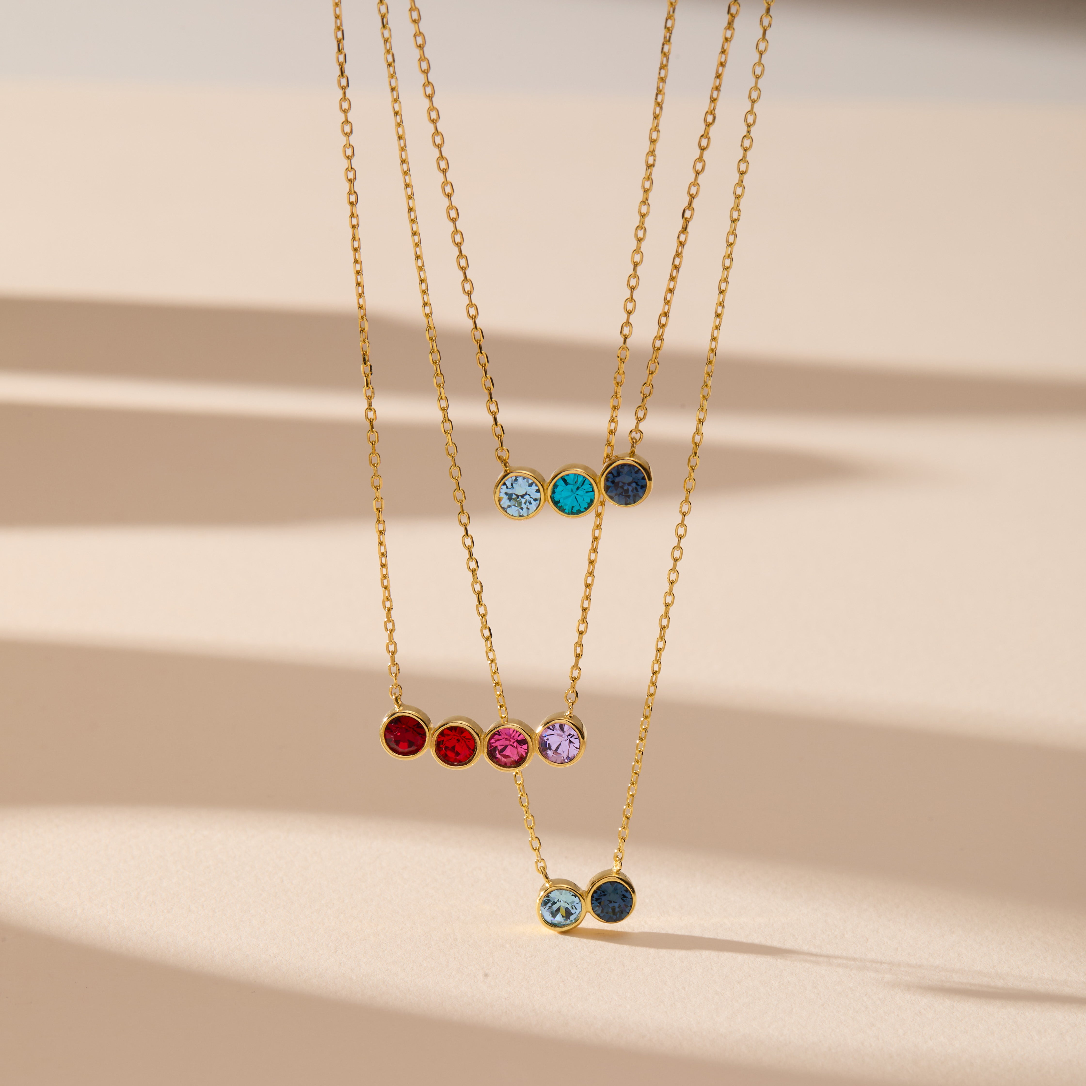Golden Harmony Birthstone Necklace