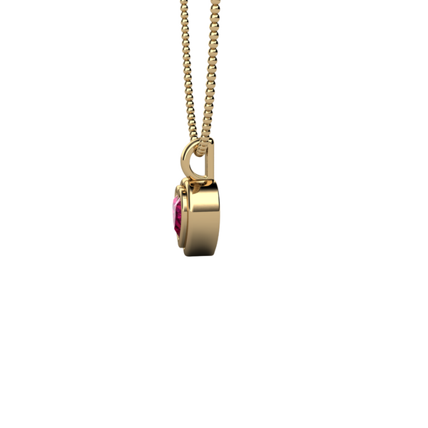 Sparkling Ruby Heart Pendant