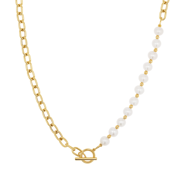 Elegance Pearl Charm Necklace