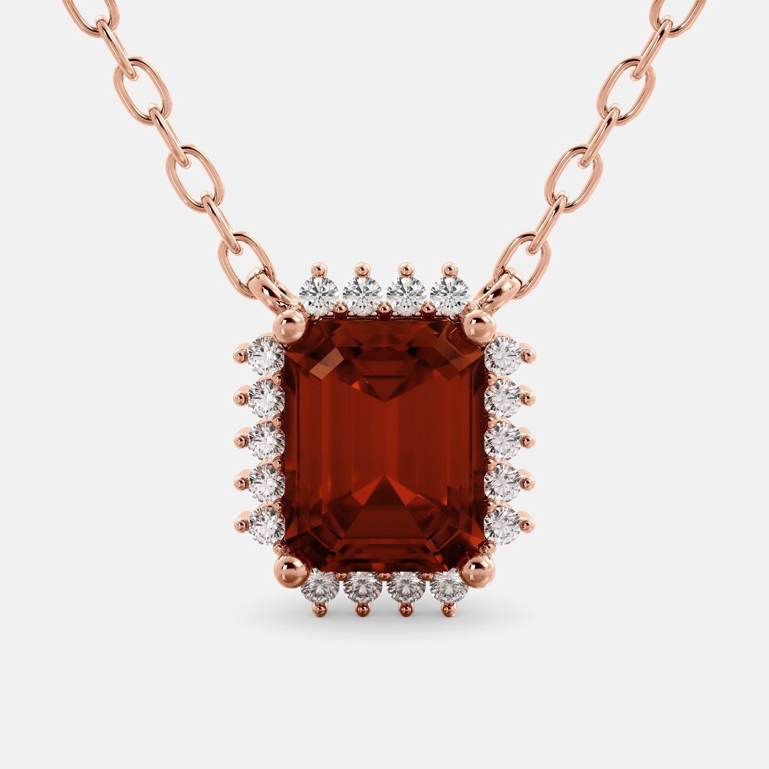 Dazzling Birthstone Garnet Necklace