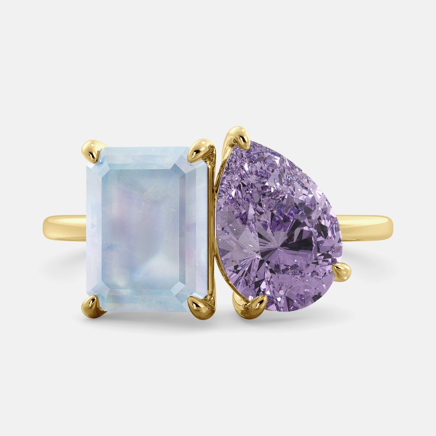 June Birthstone Charm Ring