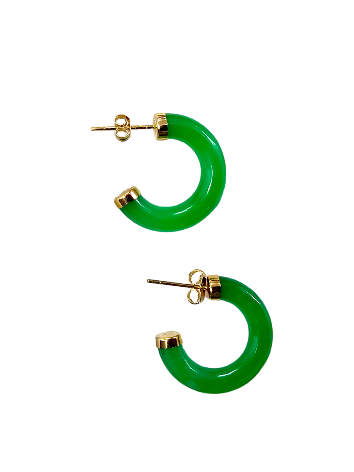 Timeless Jade Hoops