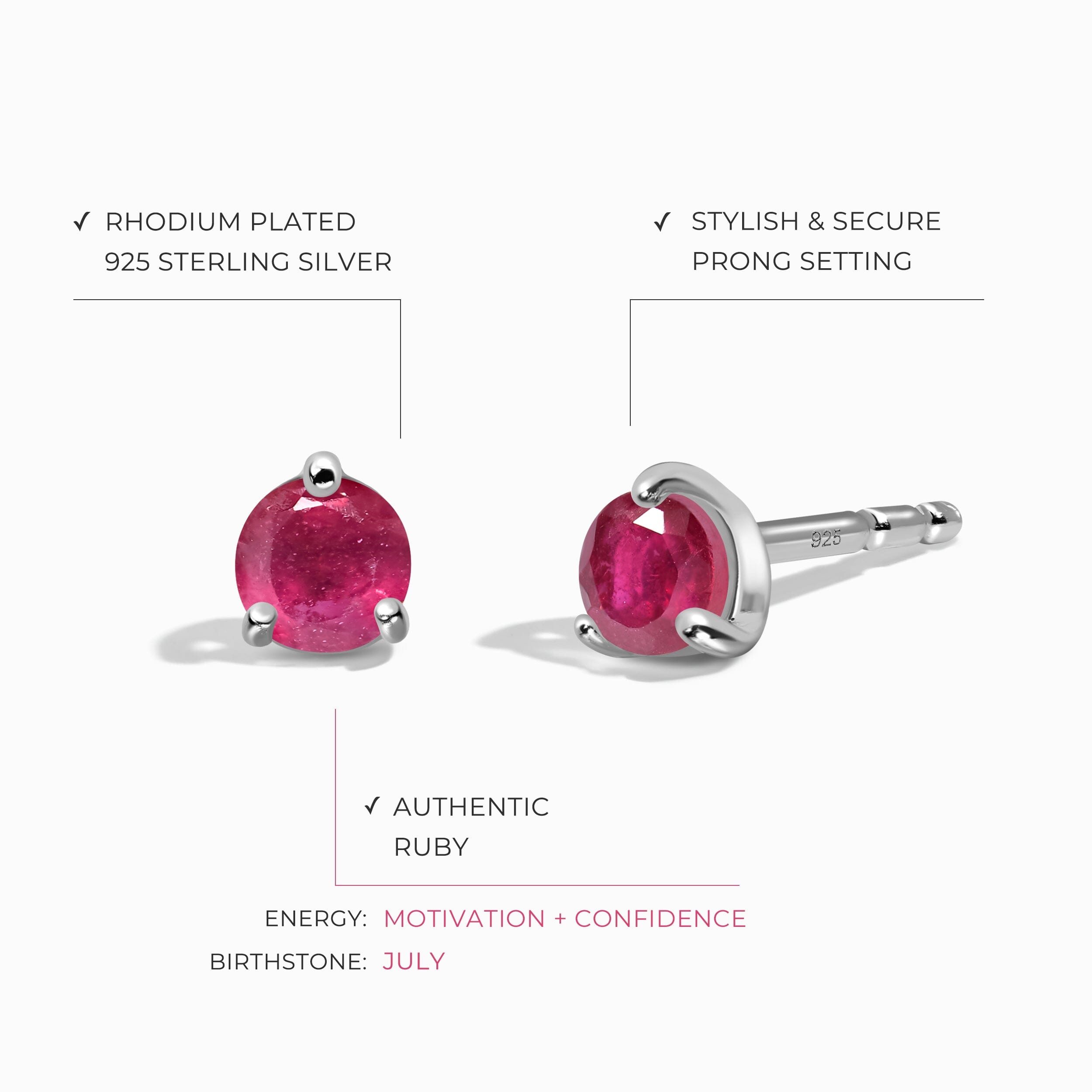 Spinel Stud Earrings