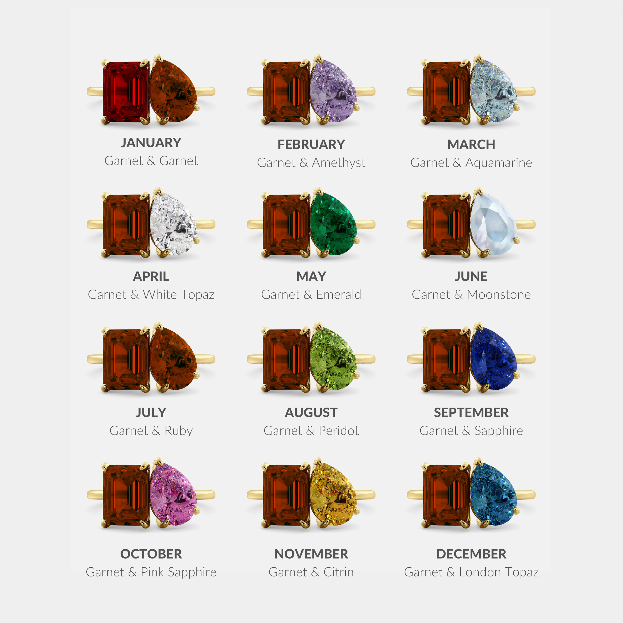 January Birthstone Ring Bliss