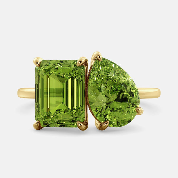 August Peridot Birthstone Ring Detail