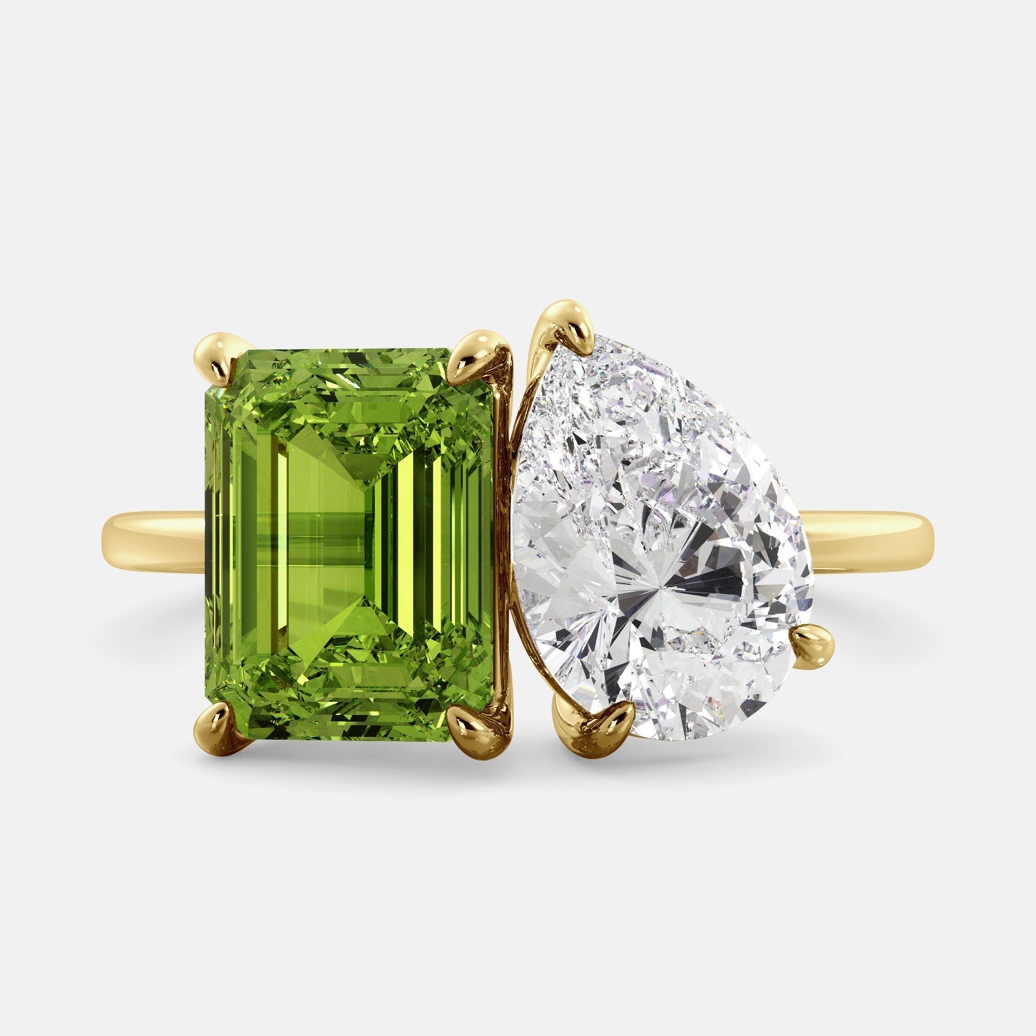 August Peridot Birthstone Ring