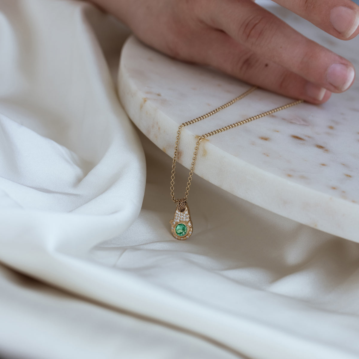 Sparkling Birthstone Lock Charm