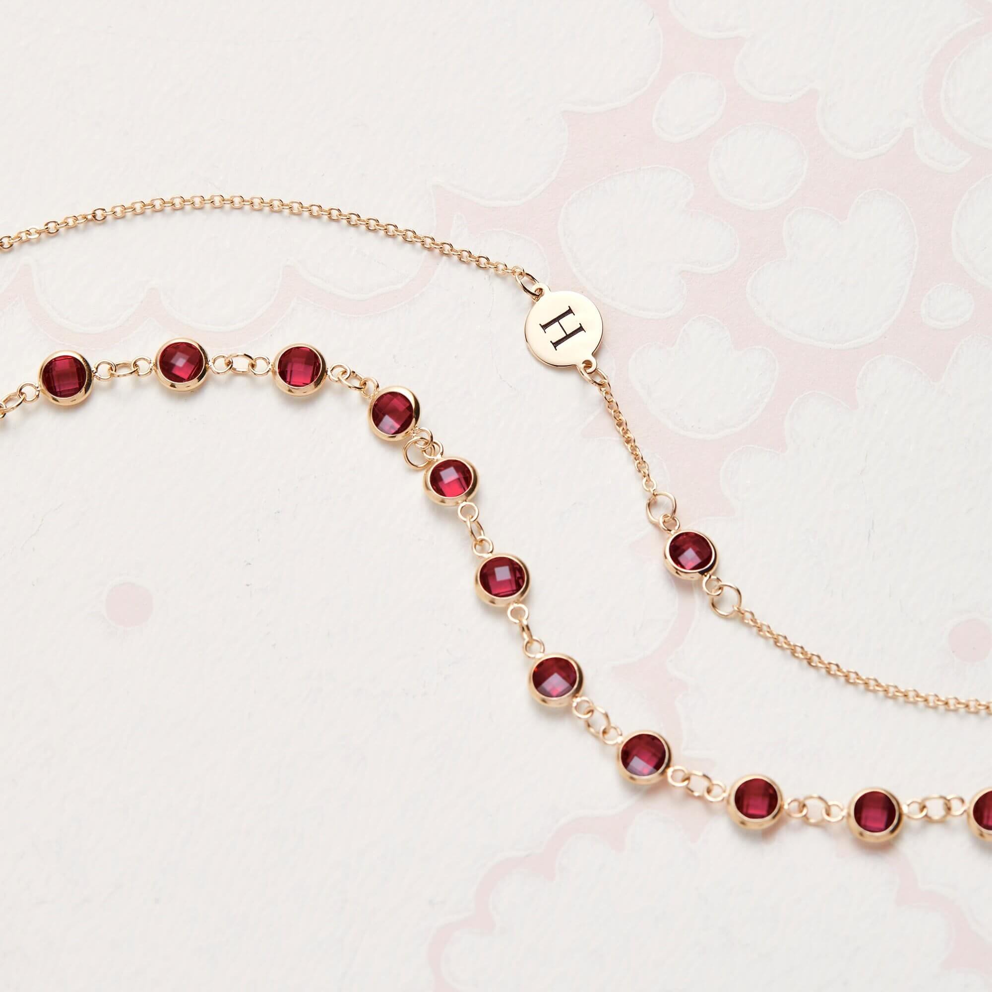 July Birthstone Ruby Bracelet
