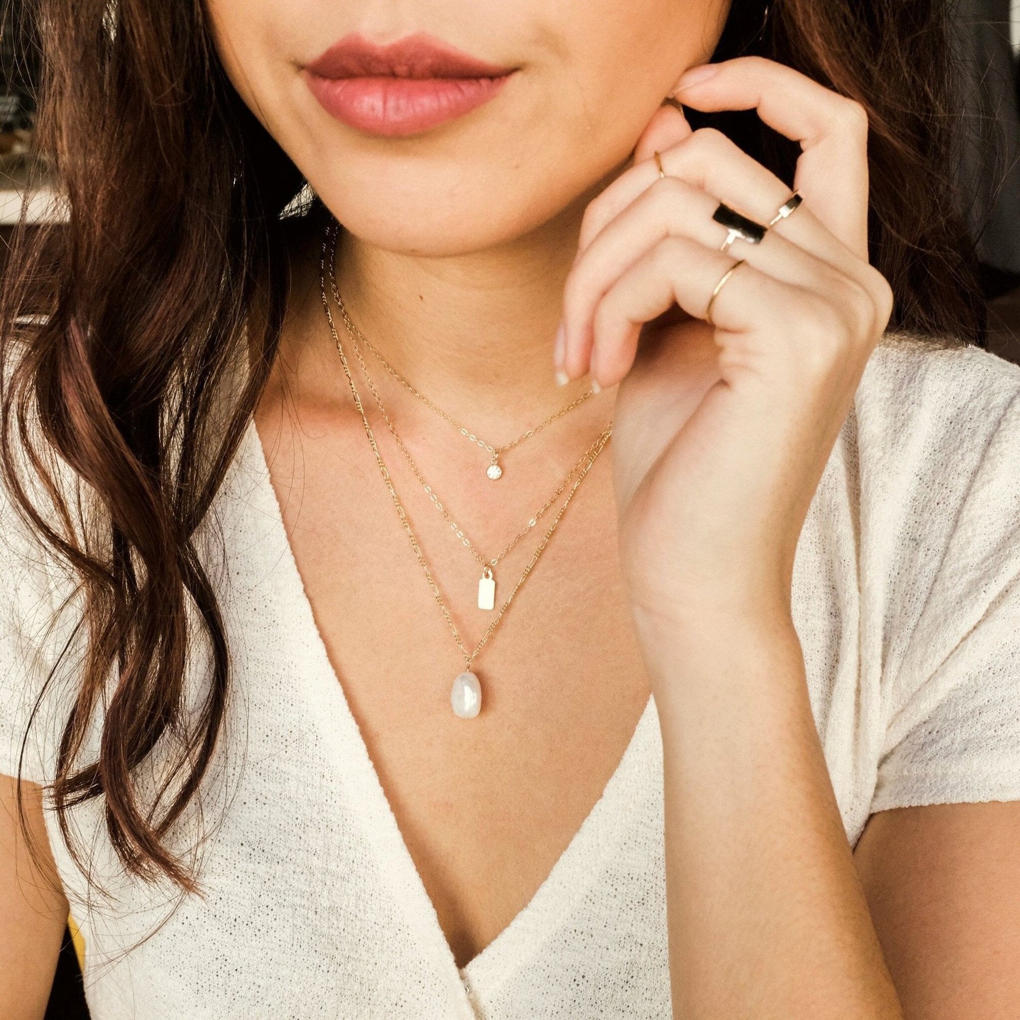 Gold Pearl Necklace