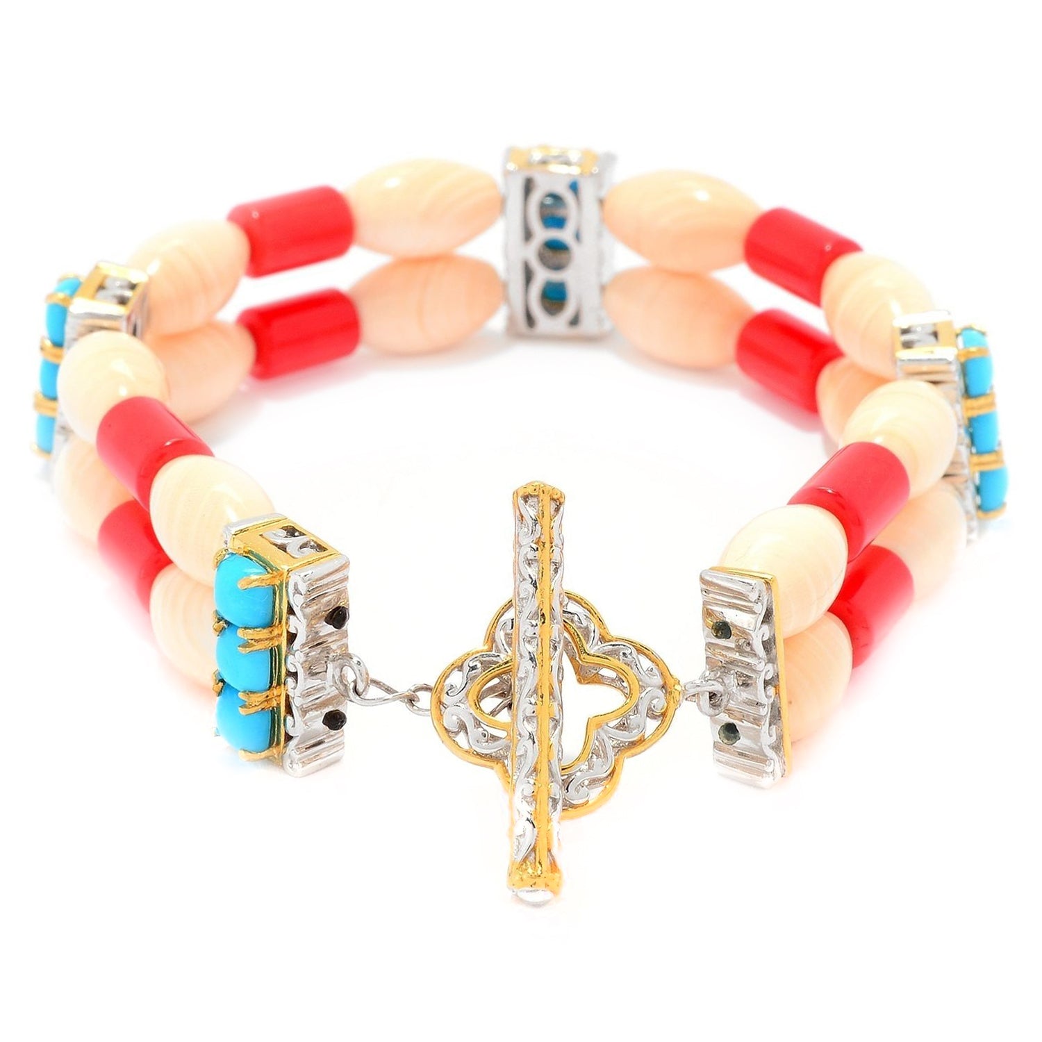 Red/White Turquoise Bracelet
