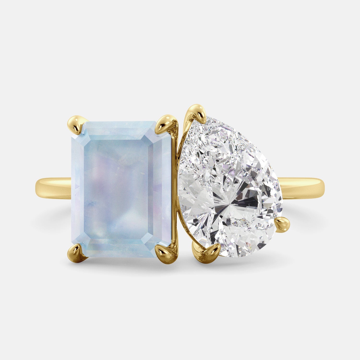 June Birthstone Charm Ring