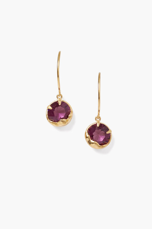 Sparkling Amethyst Hoops