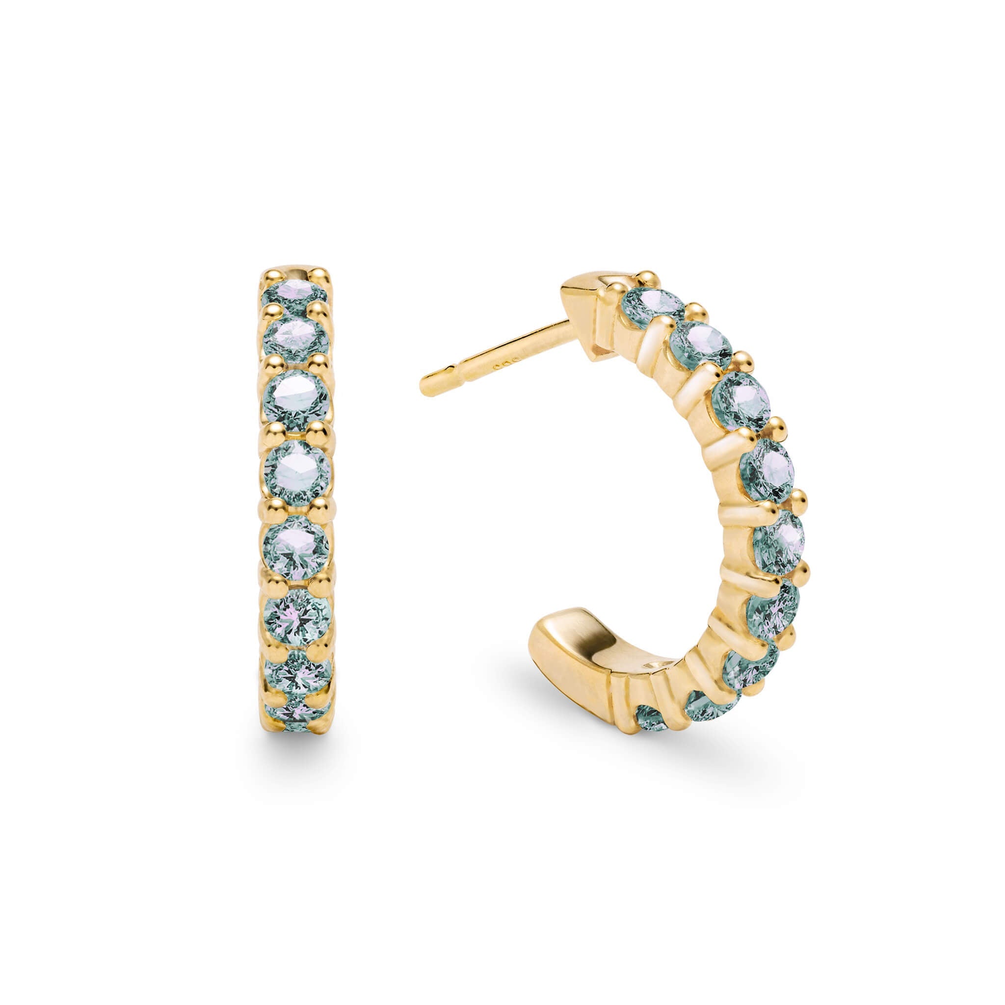 Mystic Glow Alexandrite Hoop Earrings